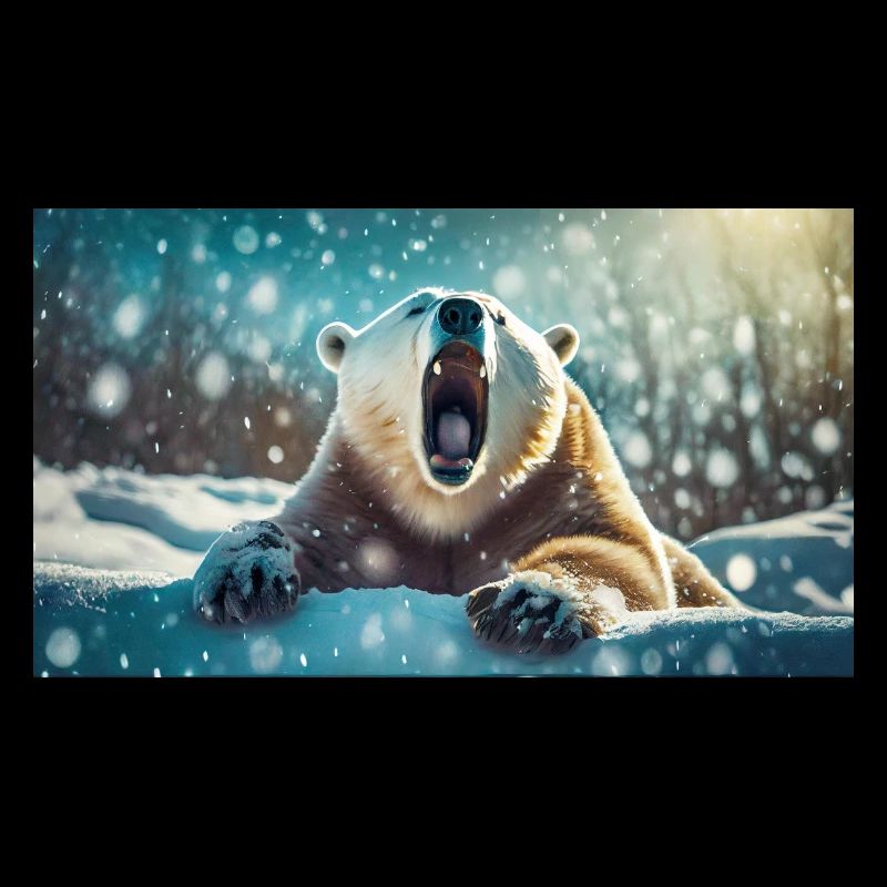 Niedliche Tiere chillen – Eisbär