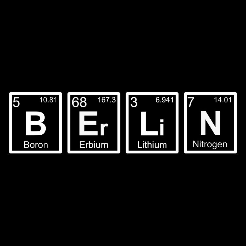Berlin dans les éléments chimiques du tableau périodique