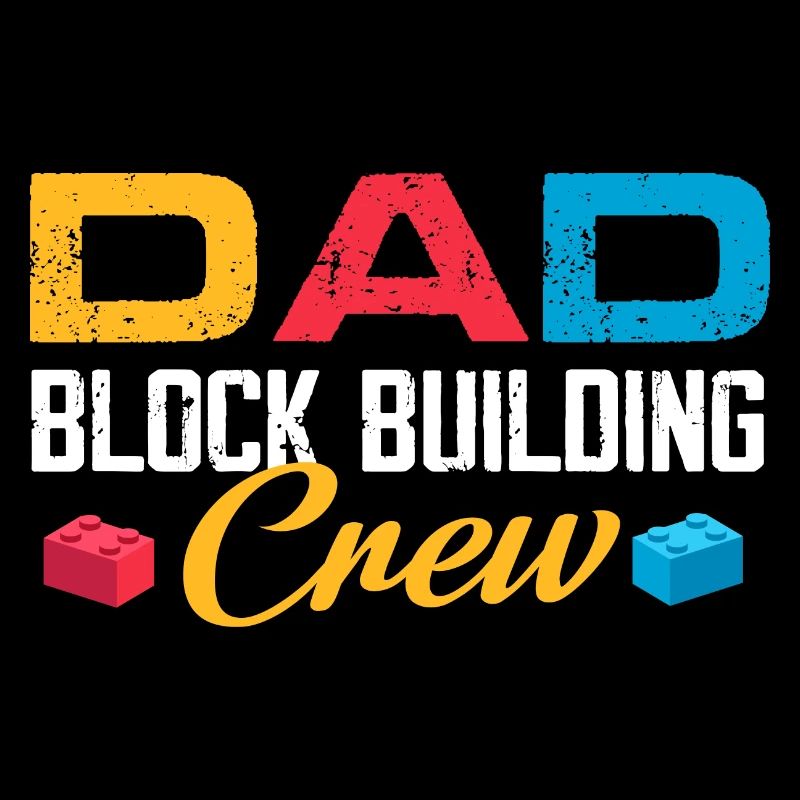 Équipe de construction de blocs de papa