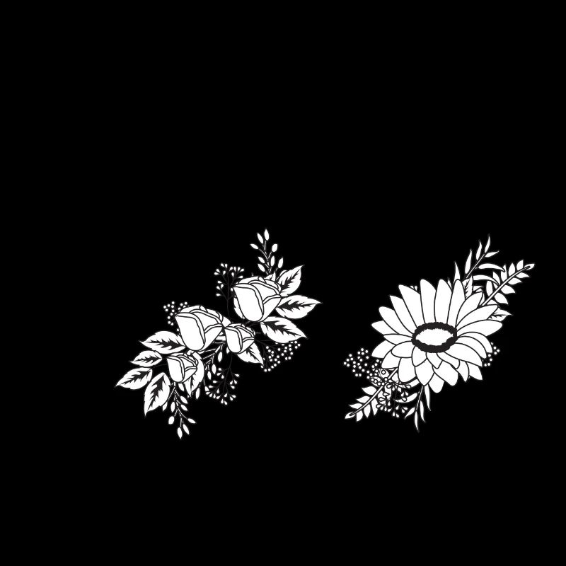 Nummer 42 Schwarze Blumen - 42. Blumengeburtstag