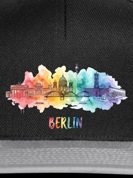 Berlin Skyline Regenbogen Aquarell