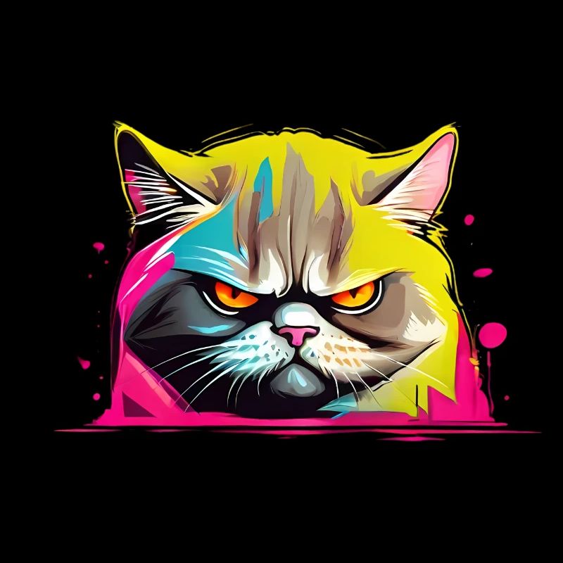 Bunte Brummige Katze