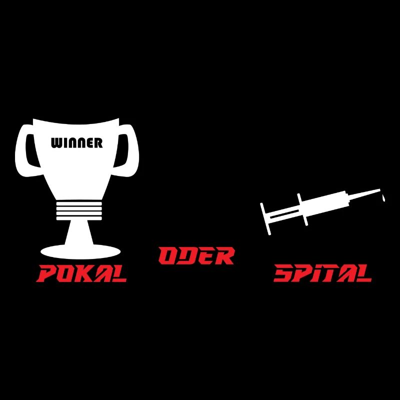 Pokal oder Spital weiss rot