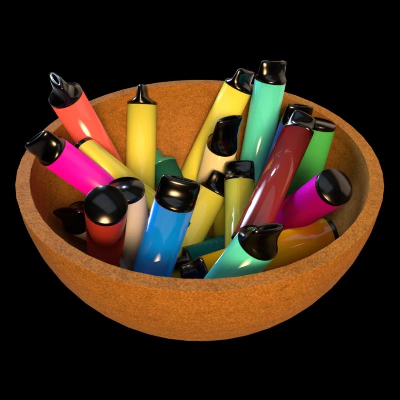 Schale mit Einweg E Zigarette