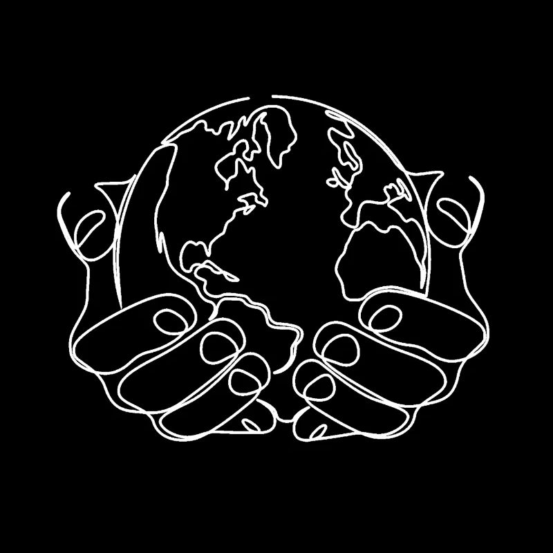One line Globe