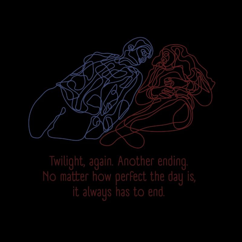 Vampir Line-Art Design mit Quote