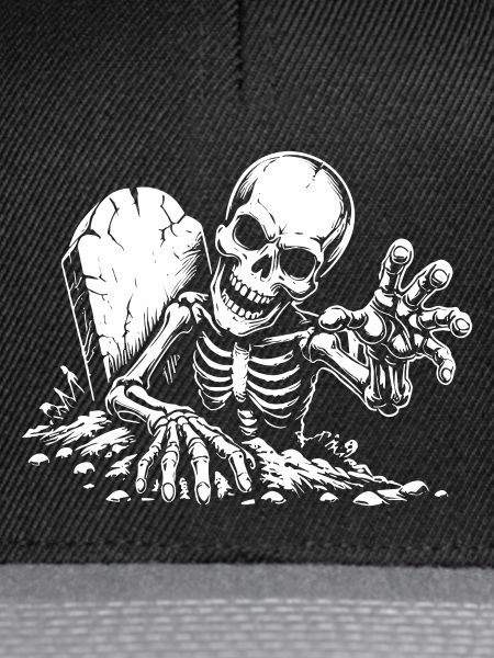Halloween Skelett Grabstein