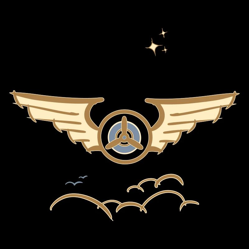 Aviation Symbol Luftwaffenschwinge Flugzeug Pilot