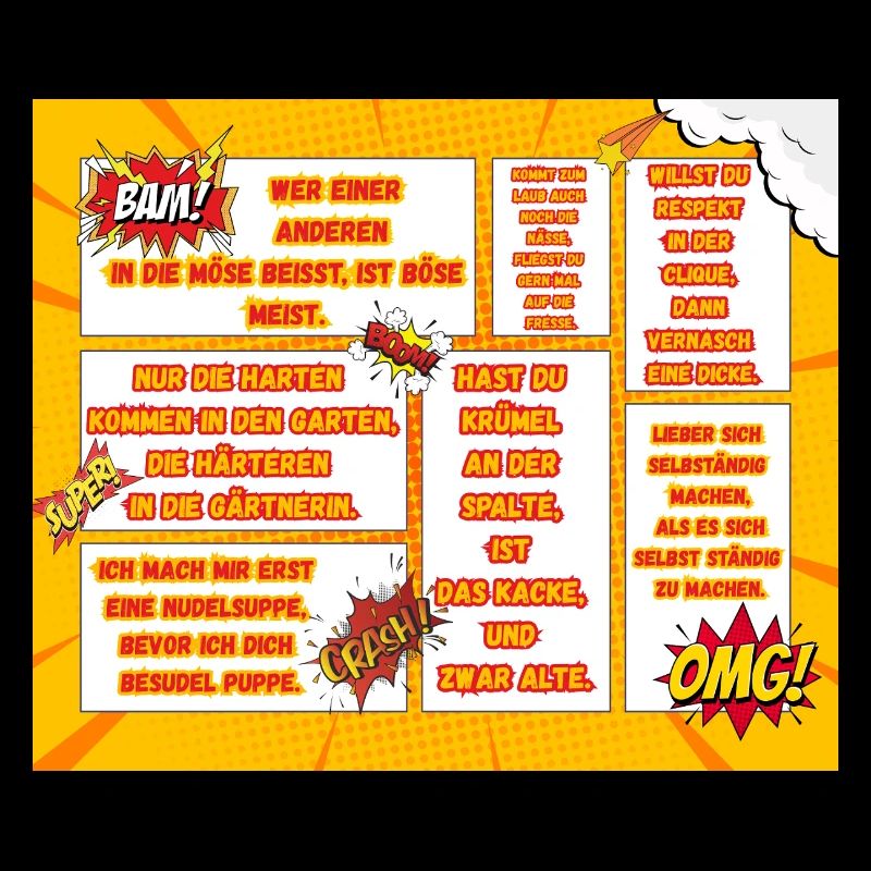 Comic-Style Sprüche für Mutmacher