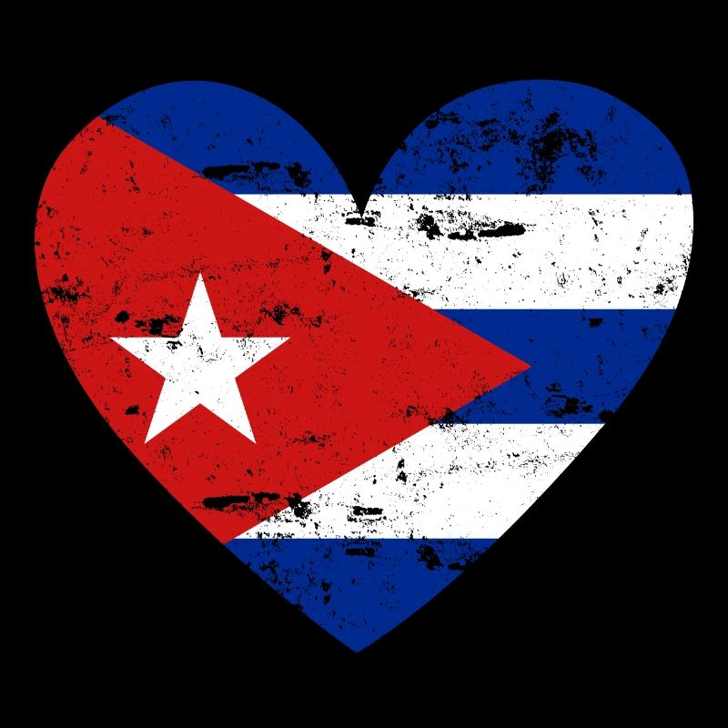 Drapeau Coeur Cuba Drapeau