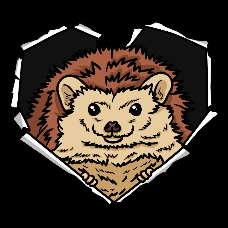 Crack Hedgehog Torn Hole Hedgehog Face