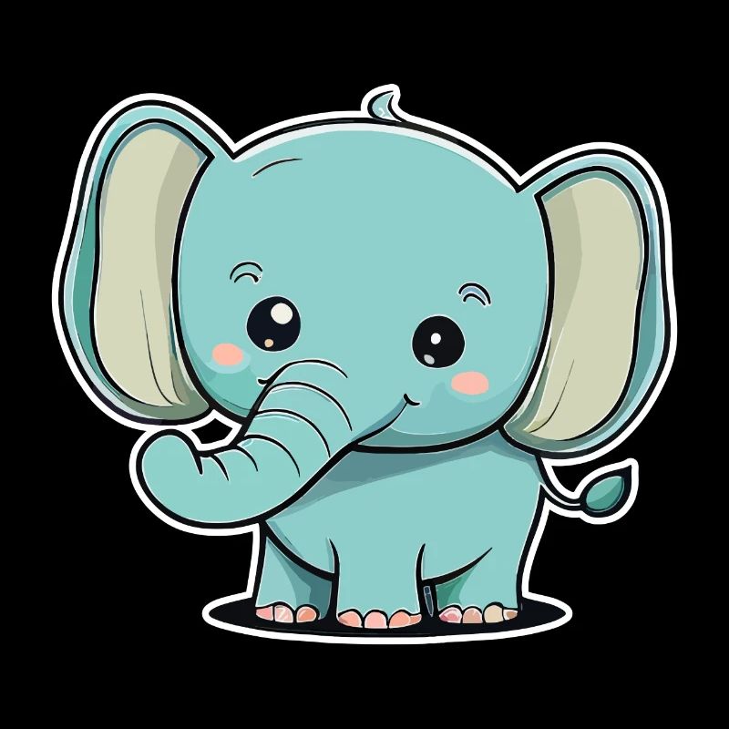 Éléphant éléphant bébé mignon mignon bande dessinée bande dessinée