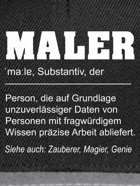 Lustige Definition Maler Beruf