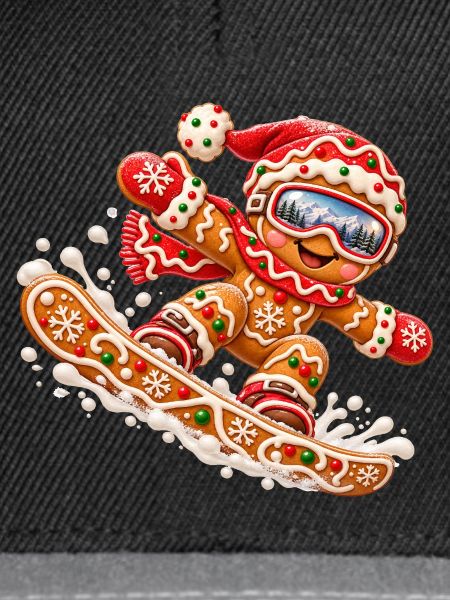 Lebkuchen-Snowboarder zu Weihnachten  