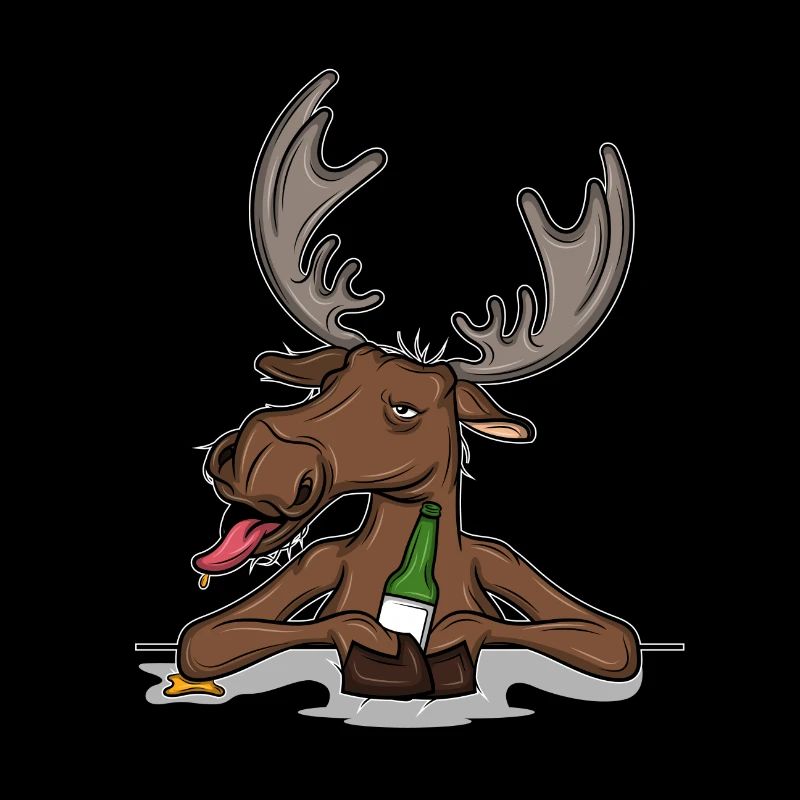 Drunk moose. Funny gift idea