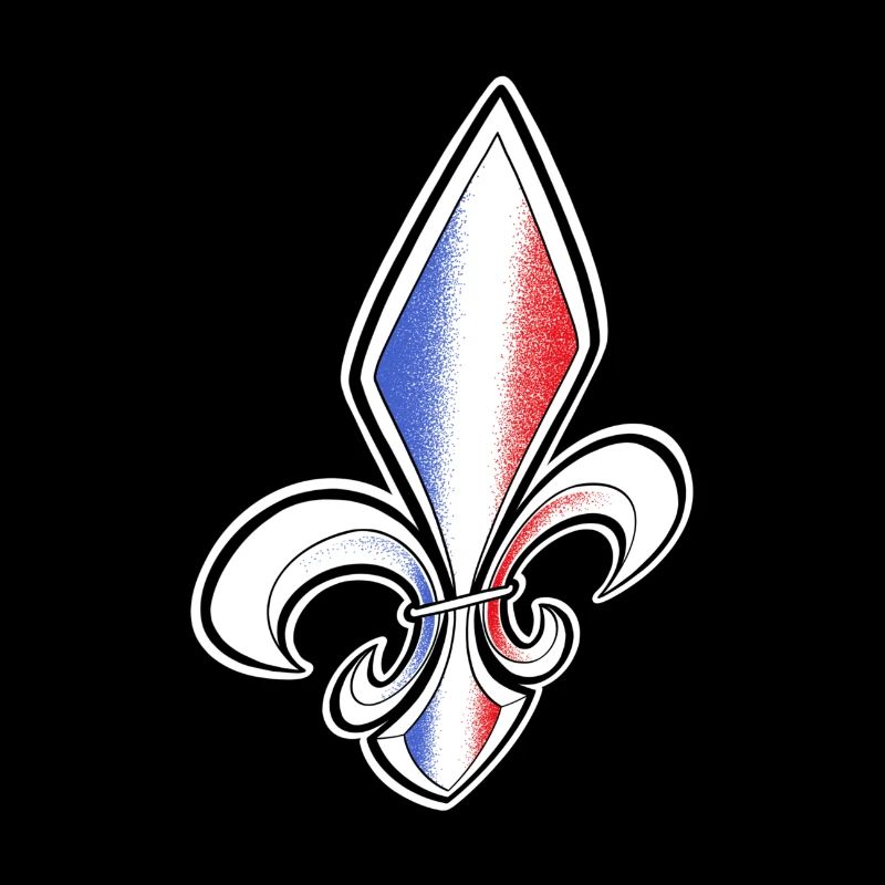 Fleur de Lys drapeau Français