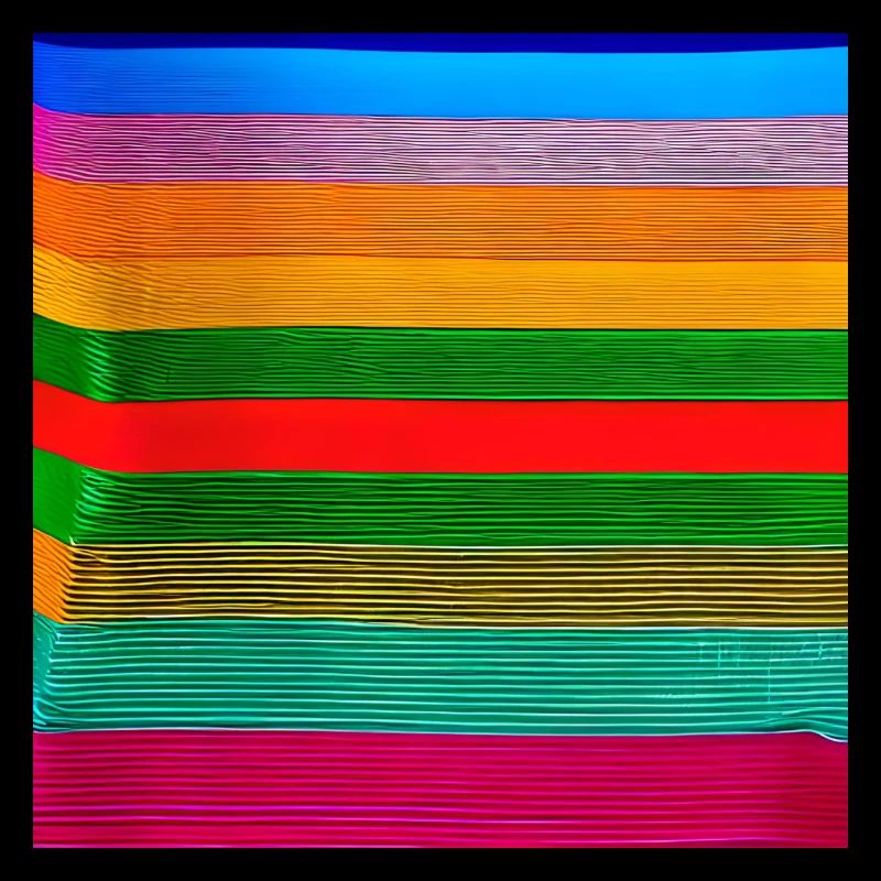 horizontal thick strips of crazy colours