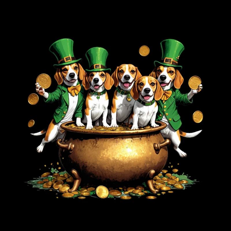 St. Patrick's Day Beagle I Irish Celebration