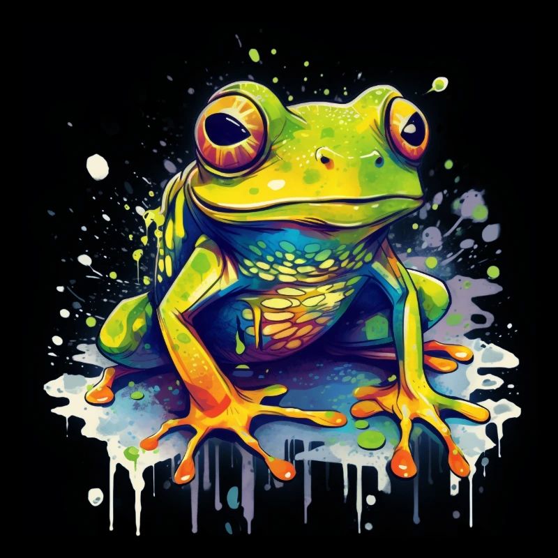 Grenouille colorée