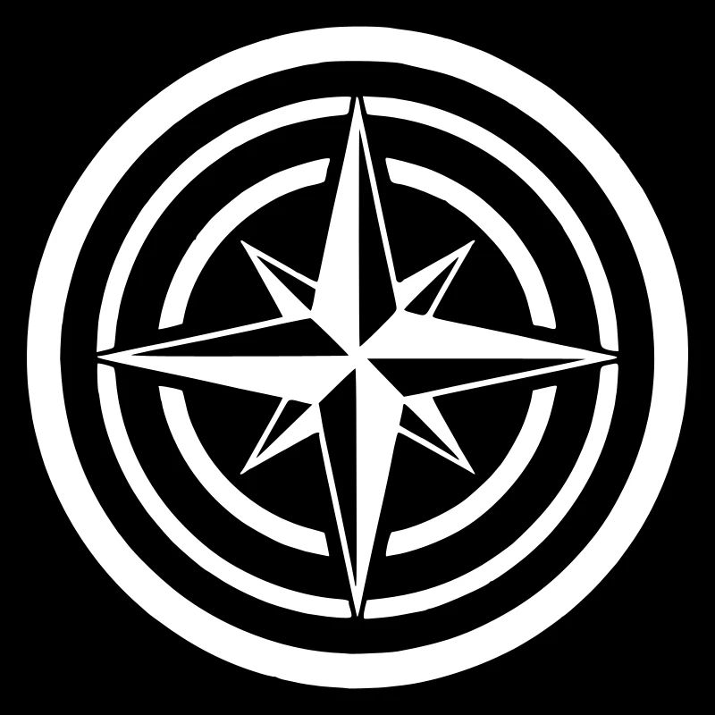 Compass Wind Rose Circle Navigation Clean