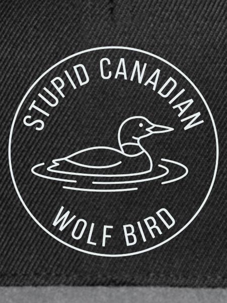 Blödes kanadisches Wolf-Vogel-Enten-Grafikdesign