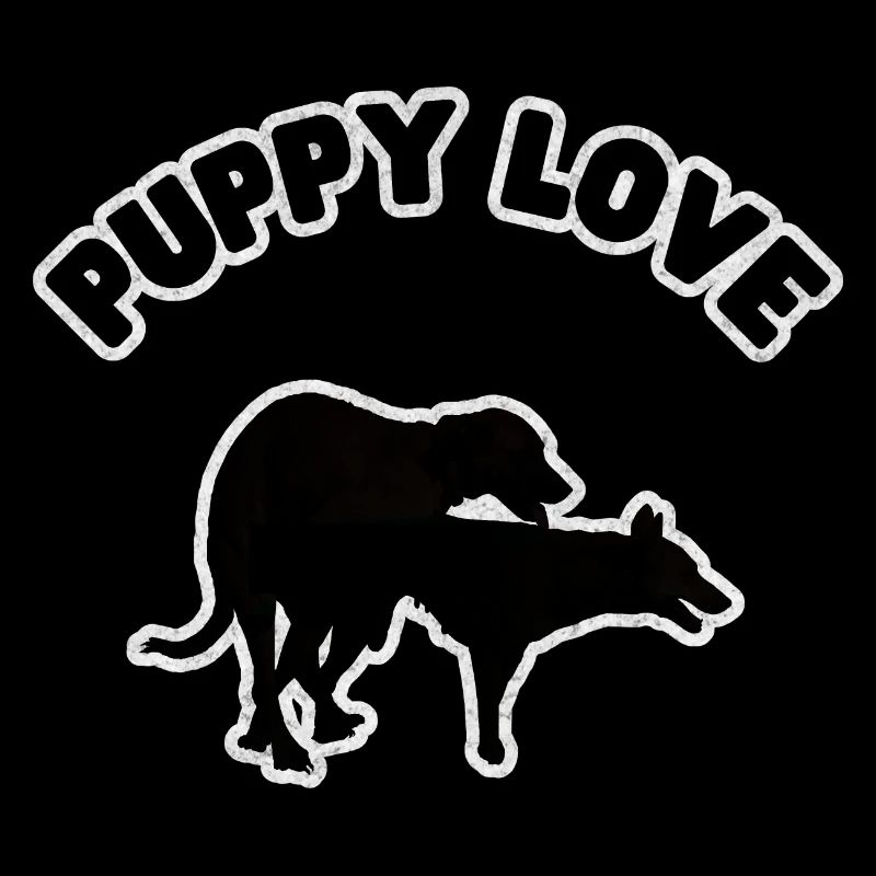 Puppy Love Black Grunge