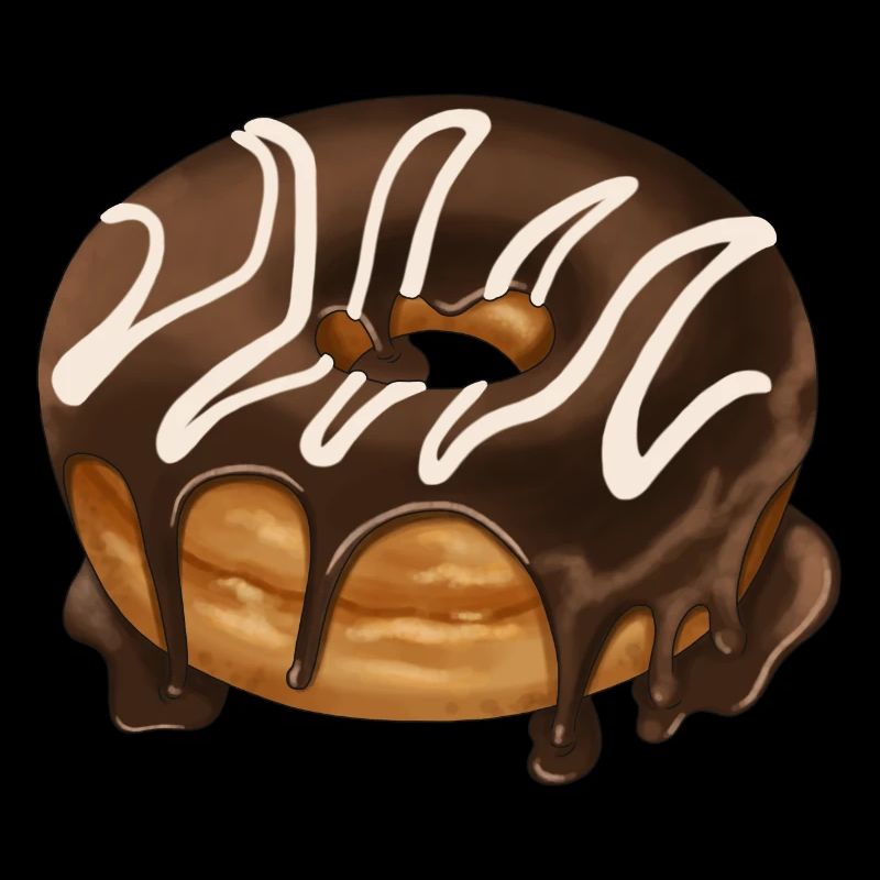 Beignet avec illustration de pâte glacée