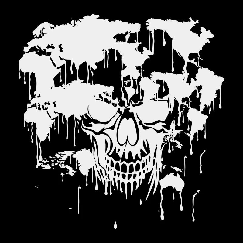 Skull. World. Pollution.