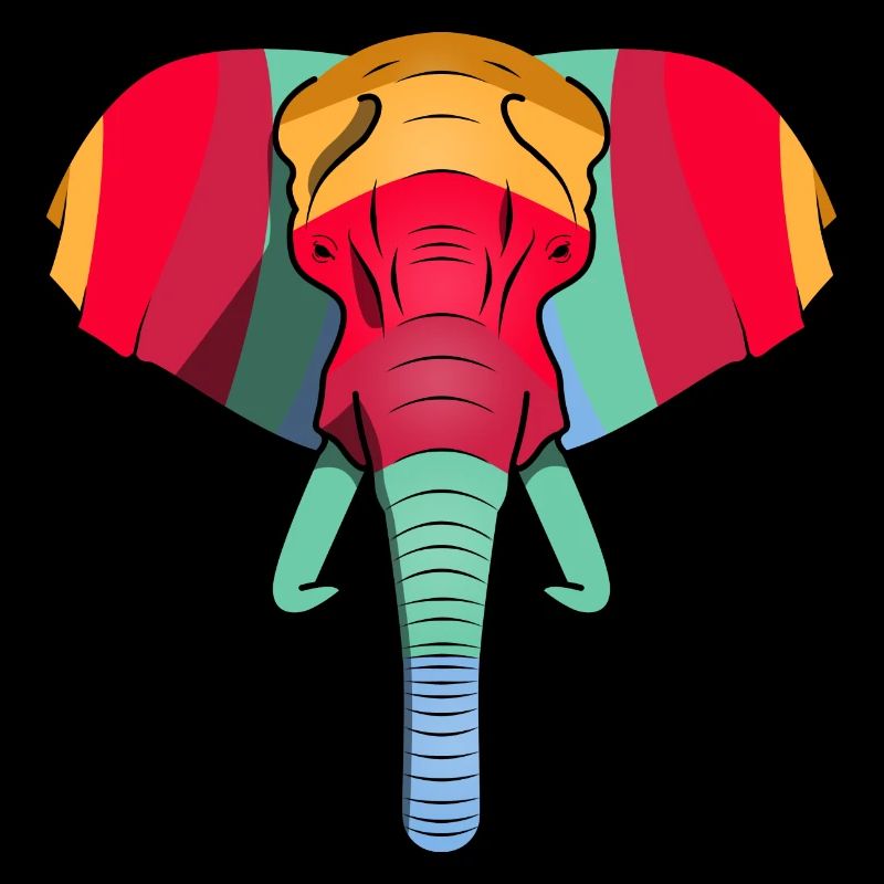 Éléphant coloré