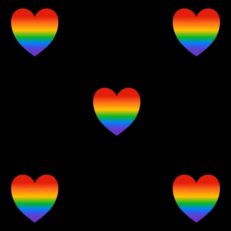 Rainbow hearts
