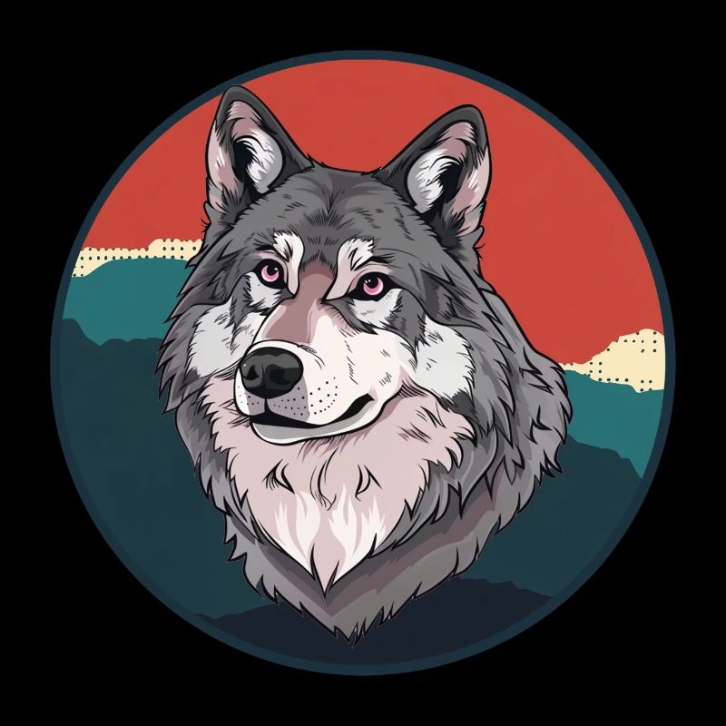 Wolf Full Moon Wolves