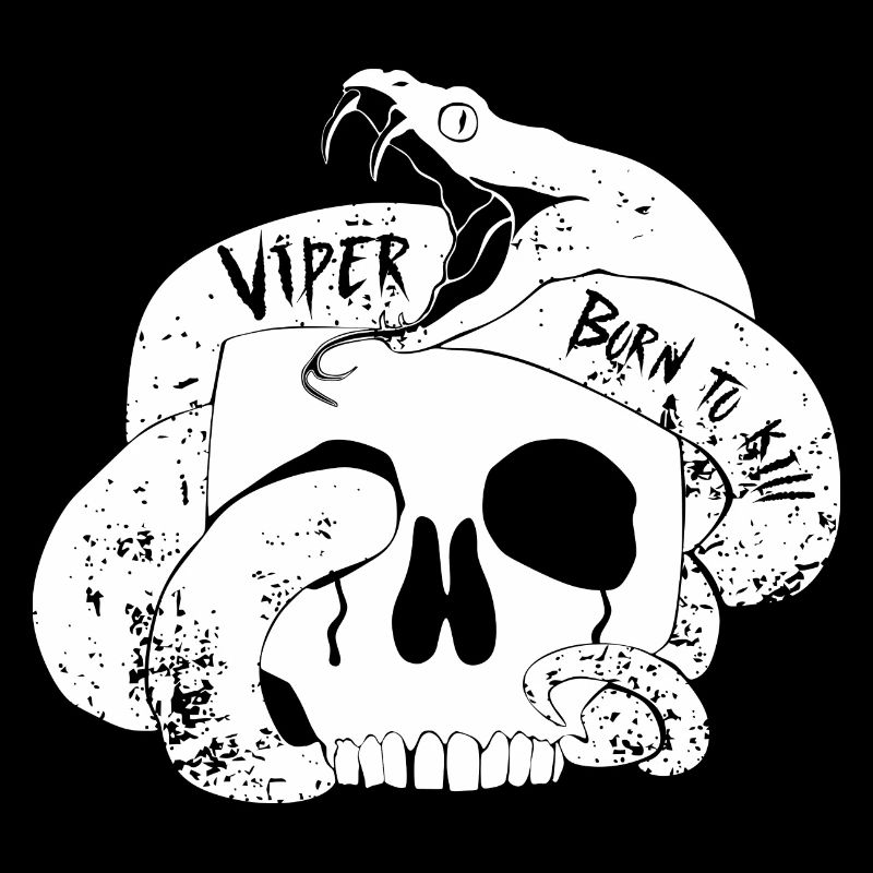 Viper Born To Kill Snake Skull