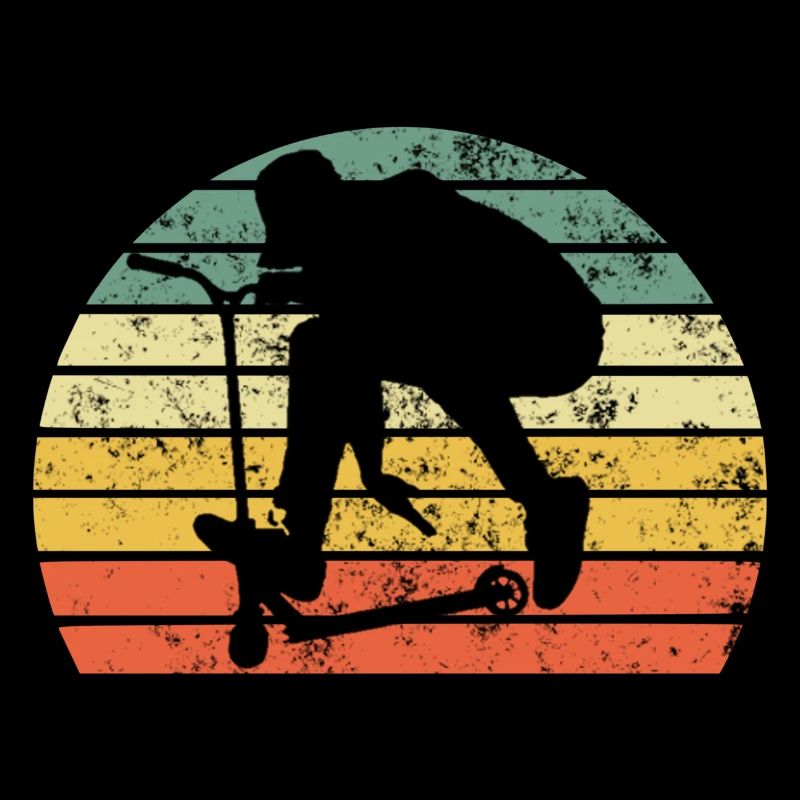 Scooter Stunt Tretroller E-Roller retro Geschenk