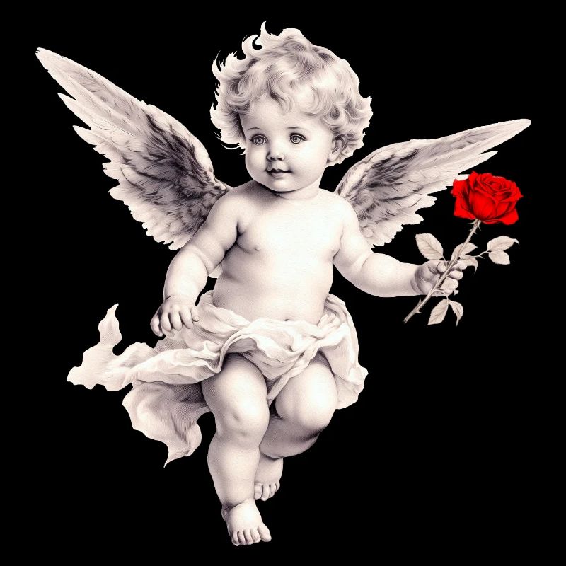 Cupid with Rose