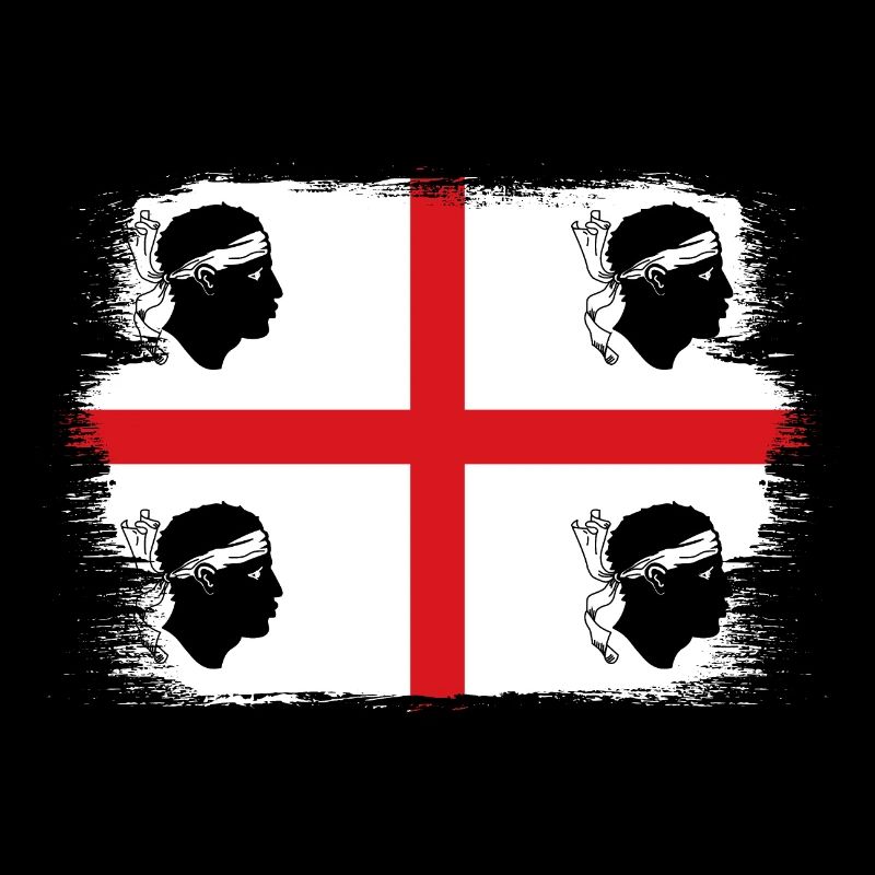 Drapeau de la Sardaigne Drapeau sarde Drapeau de la Sardaigne