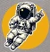 Gelber Astronaut