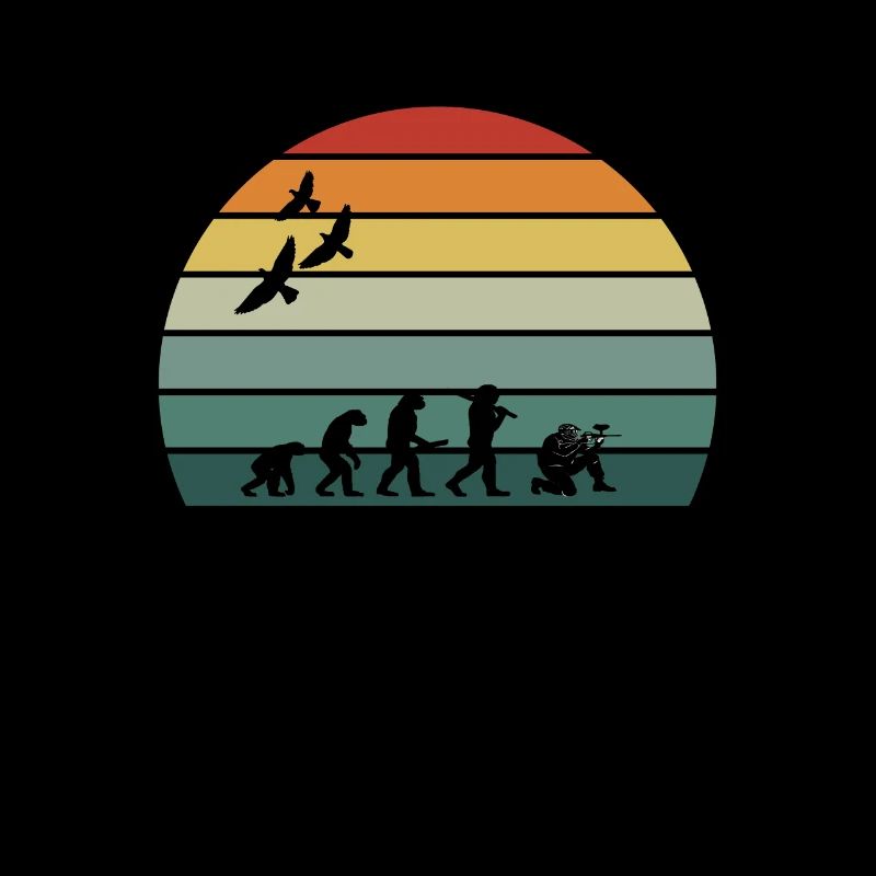 retro vintage sunset évolution PAINTBALL