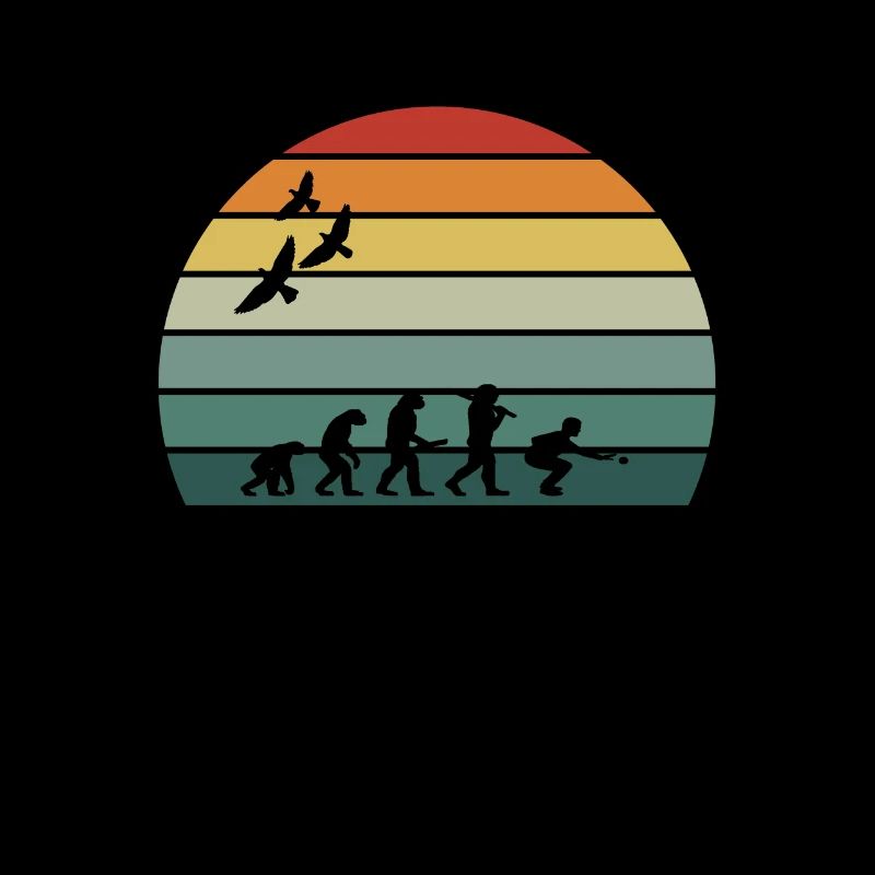 Retro Vintage Sonnenuntergang Evolution PETANQUE