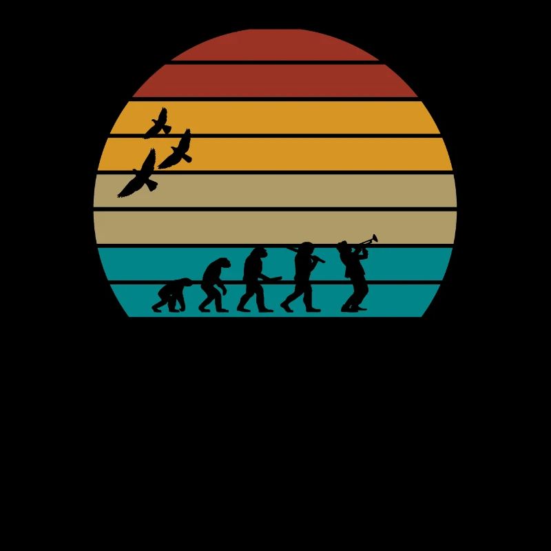 retro vintage sunset evolution SAXOPHONE