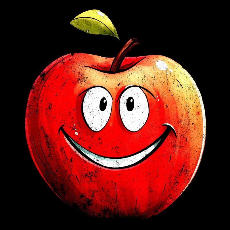 Glücklicher Apfel