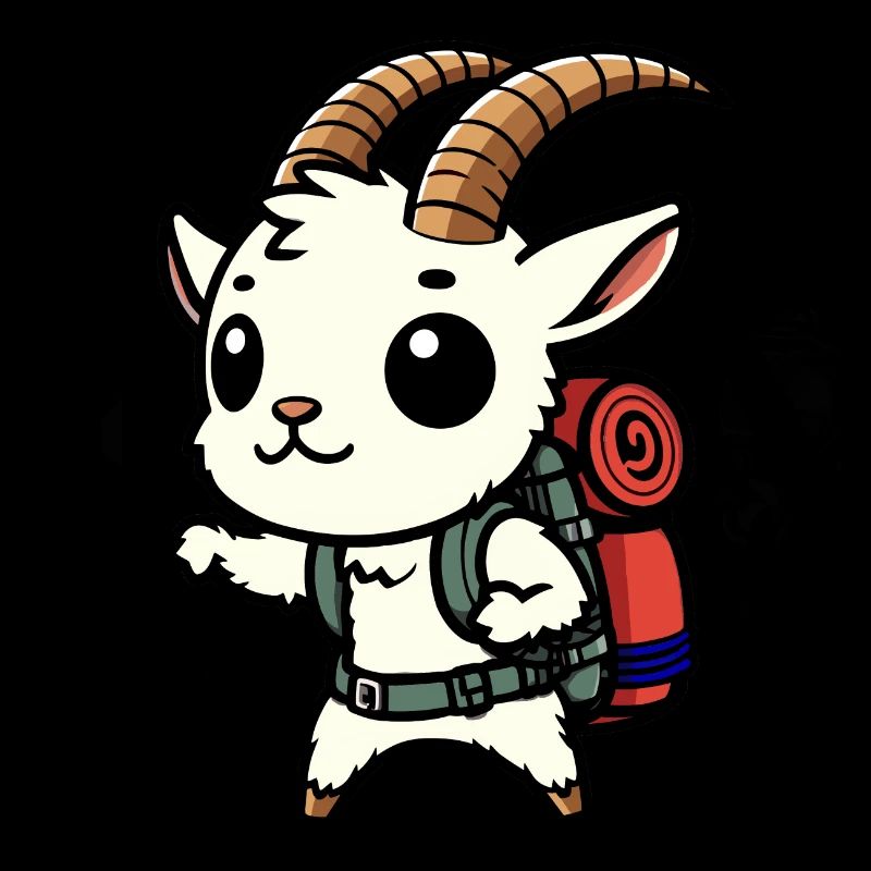 Mountaineer Goat Bock with Backpack Wanderlust