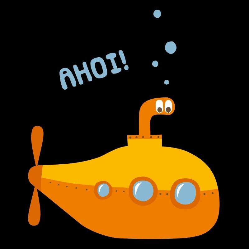 Unterwasser Comic U-Boot