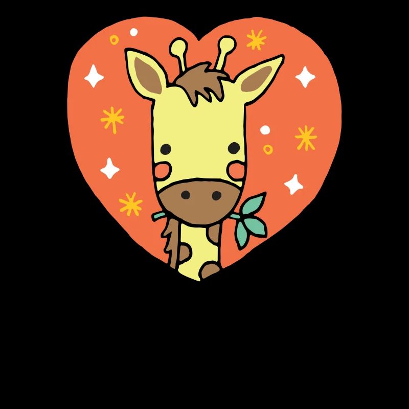 Giraffe Herz Geschenk Girafe Heart