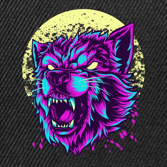 Angry Wolf T-Shirt Vintage Retro Wolves Canine Dog