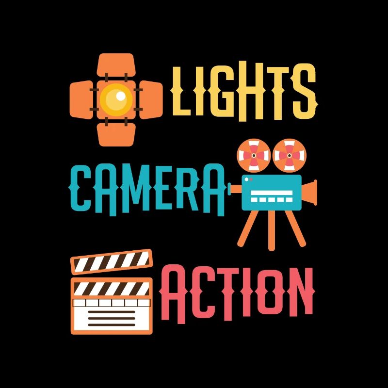 Cool Lights Camera Action Movie oder Regisseur Geschenk