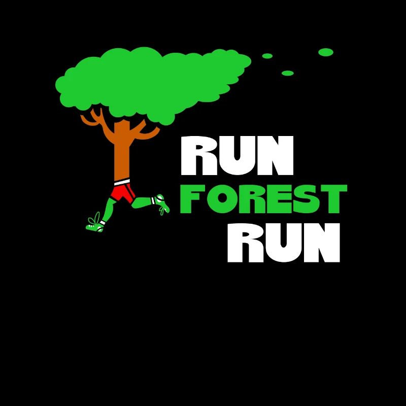Run Forest Run Running Tree Runner Fun Run Geschenk