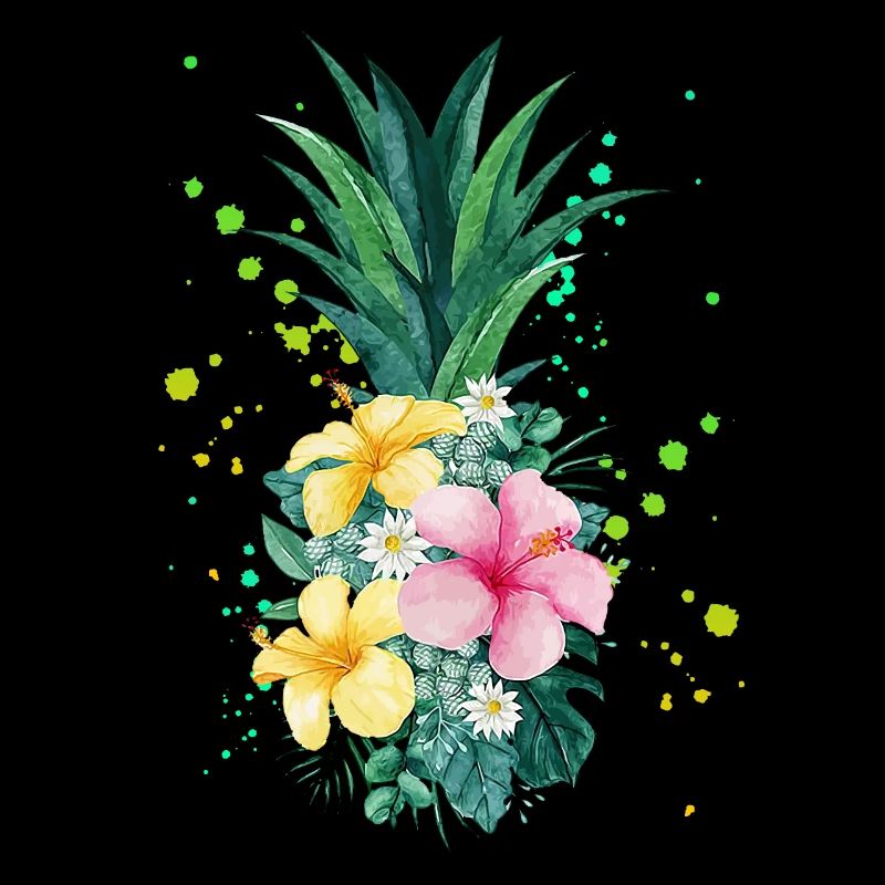 Vacances d'art d'ananas à fleurs d'Hawaï
