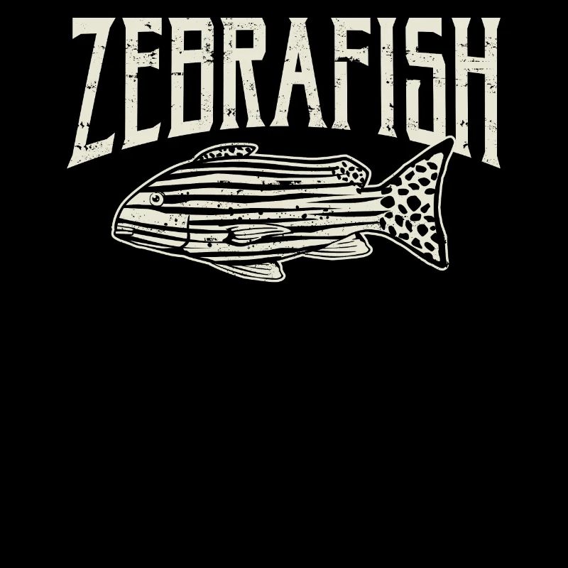 Cool Retro Zebra Fish Silhouette Gift Design Idea