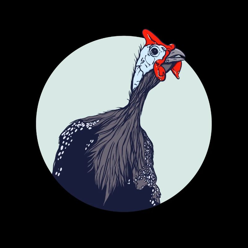Cadeau d'oiseau mignon, impression de cadeau de pintade
