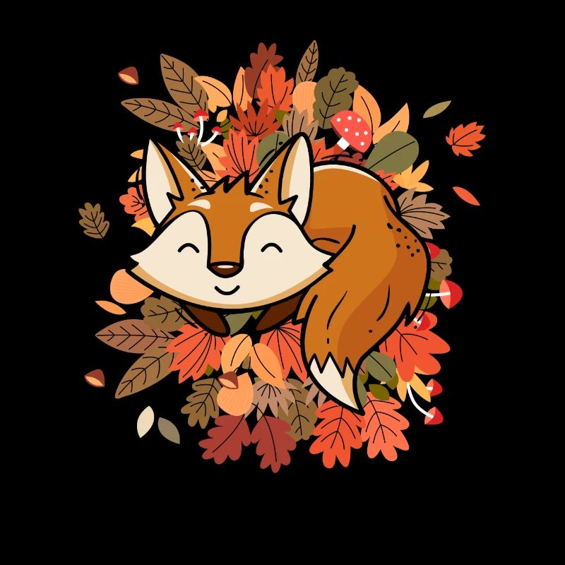 Cute fox autumn leaves fox lovers